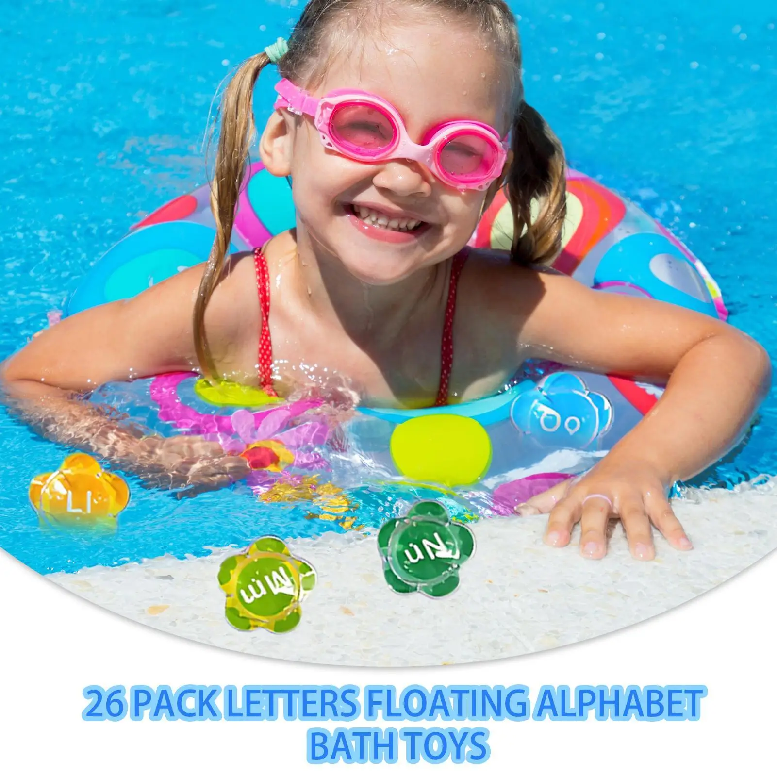 

26pcs Baby Bath Toys Toddler Floating Alphabet Letters Toys Gift for Kids Educational Bathroom Bathing Entertainment Water Toys