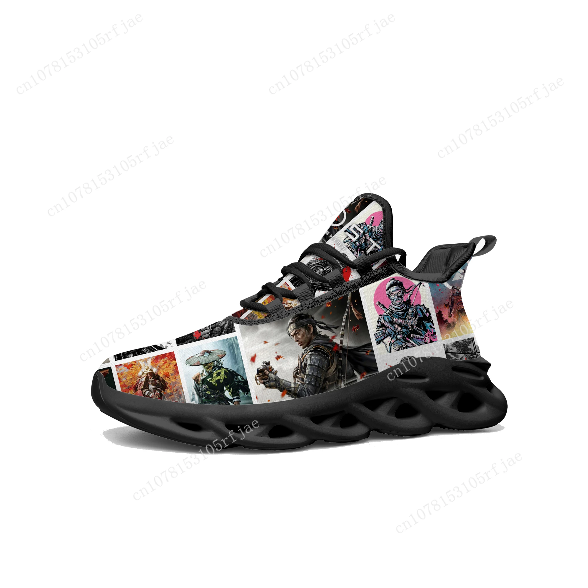 

Ghost of Tsushima Flats Sneakers Cartoon Game Mens Womens Teenager Sports Running Shoes High Quality Tailor Made Lace Up Shoes