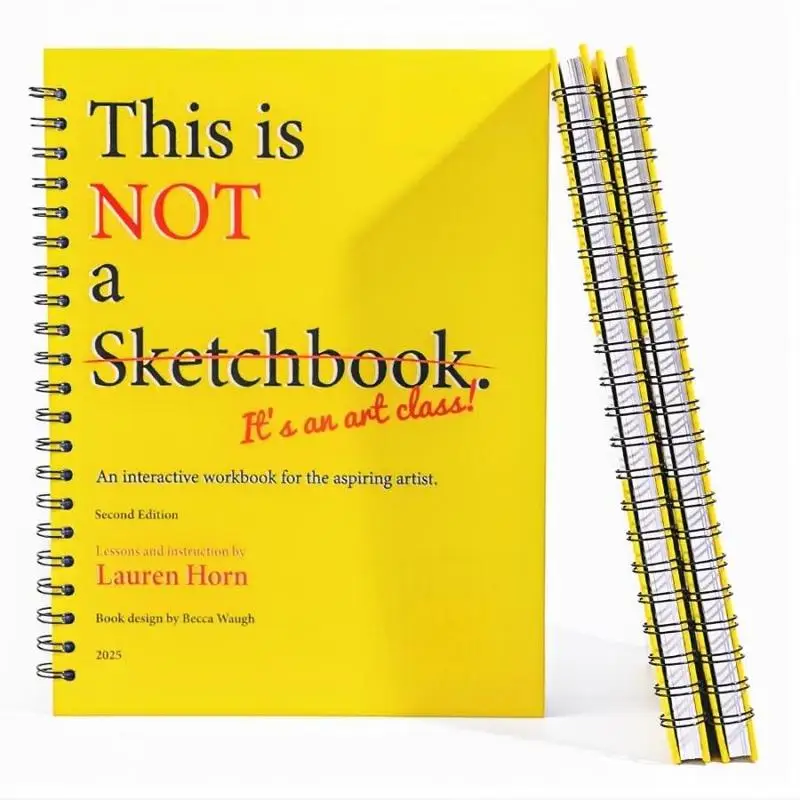 This Is Not Sketchbook It Is An Art Class, Interactive Workbook Coloring Book For The Aspiring Artist, Spiral-Bound Drawing Pad