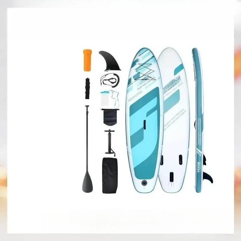 Inflatable Stand Up Paddle Board with SUP Board Pump Paddle Fin Phone Bag Backpack Ankle Leash Repair Kit Non-slip Deck
