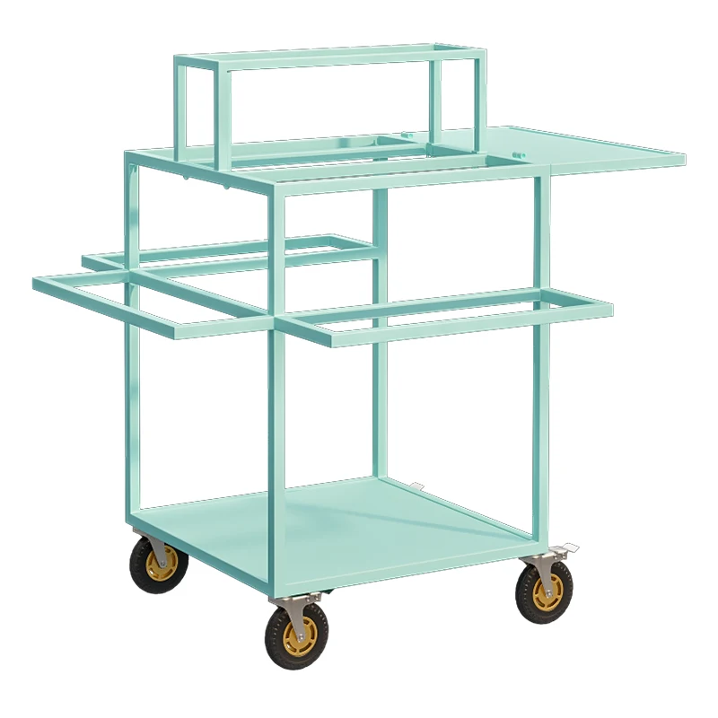 Set up stalls to sell flowers, flower carts, night market outdoor products, folding multi-layer sales display racks