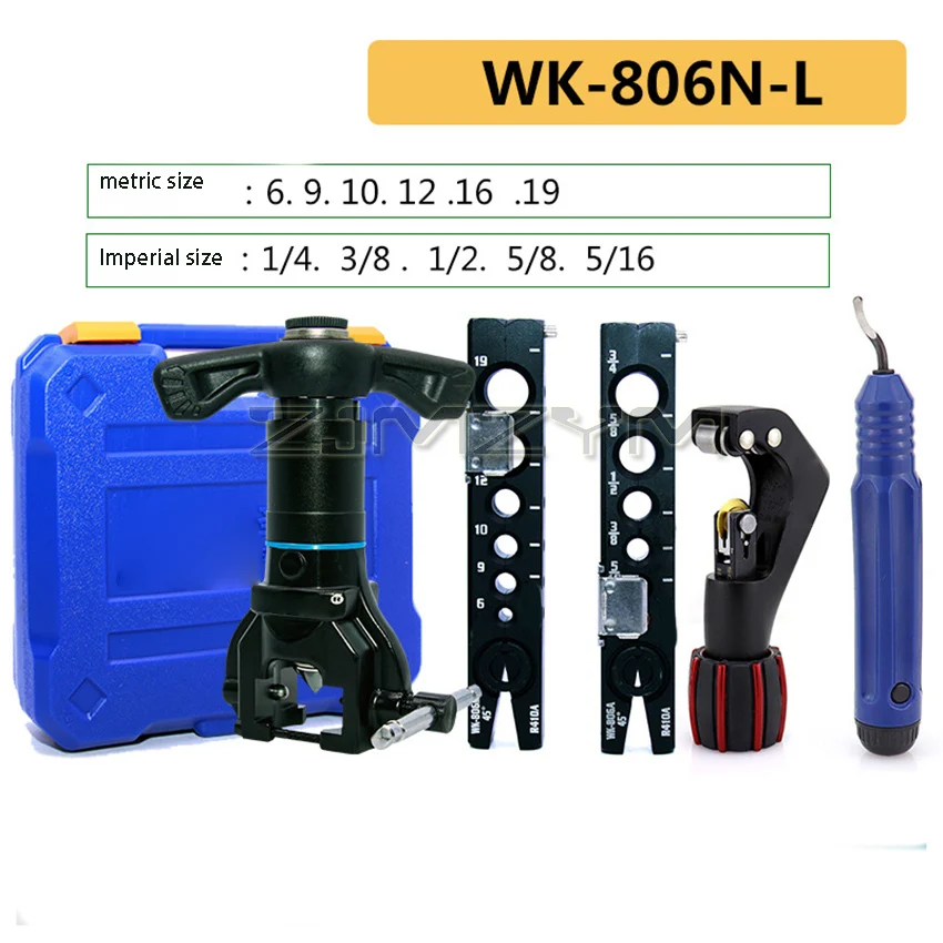 WK-806N-L Refrigeration Tool Aluminum Alloy Hand Drill Dual-use Electric Expander Copper Tube Expander Bell Mouth