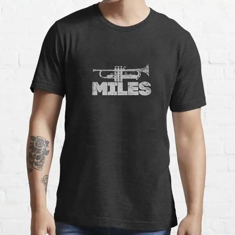 Miles Davis trompeta Logo Vintage Jazz leyenda música camiseta S 5XL