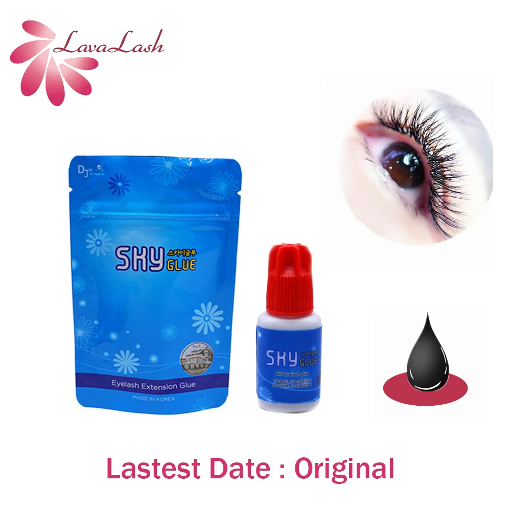 

5g Korea Sky S+ Glue 1s Fast Dry Strong Eyelash Extension Glue Adhesive Retention 6-7 Weeks No Irritation False Lash Glue