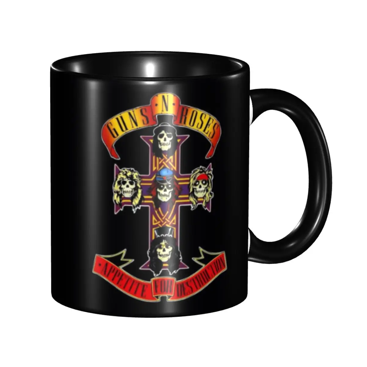 

Heavy Metal Rock Music Band Guns N Rose Mugs Customized Ceramic Coffee Mug Creative Present