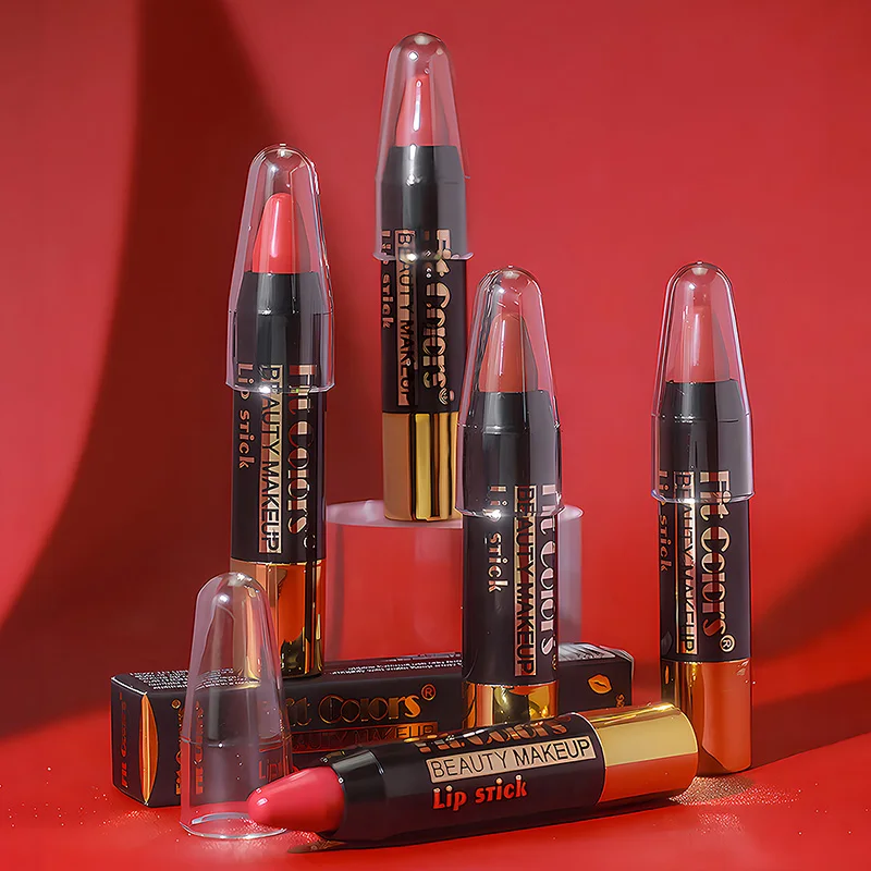 Fit Colors 6-Color Nourishing Lip Crayons - Velvet Finish, Hydrating, Non-Transfer, and Waterproof Lipsticks image 4