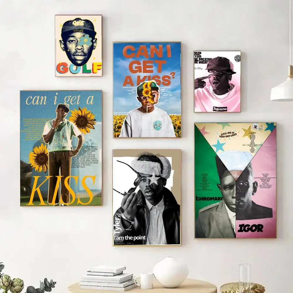 T-tyler, The Creator Poster Waterproof Wall Art Sticker For Bar Living Room Vintage Room Decor High Quality Print Gift view 4