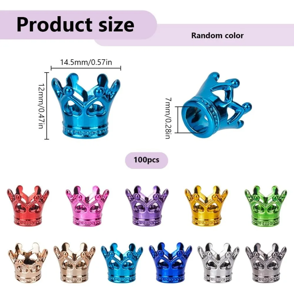 100 قطعة تاج حبة الاكريليك البؤري الخرز السائبة 12x14 مللي متر الملونة البلاستيك الذهبي الفضة التيجان قبعات قبعة على شكل فاصل فضفاض عدة #2