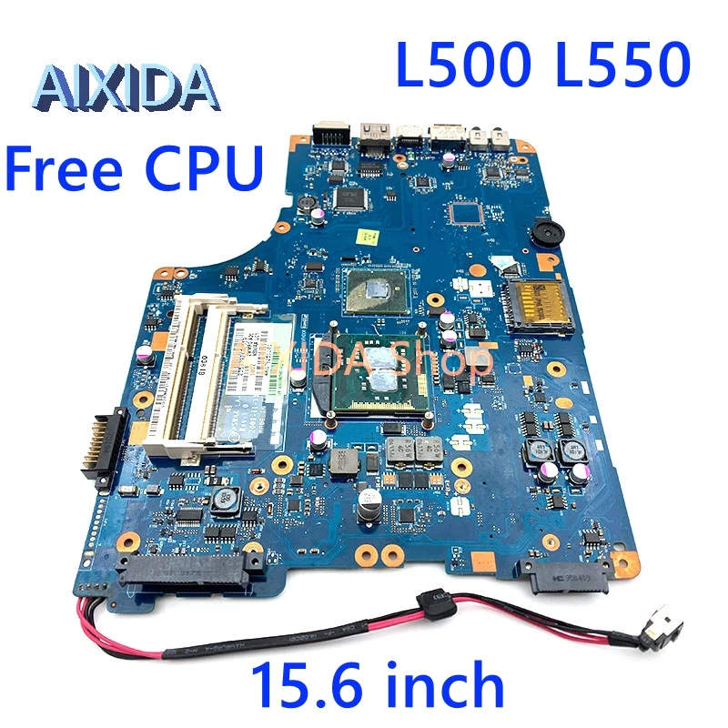 

AIXIDA NSWAA LA-5321P K000092540 K000092510 For Toshiba Satellite L500 L550 Laptop Motherboard 15.6 inch HM55 DDR3 Free CPU