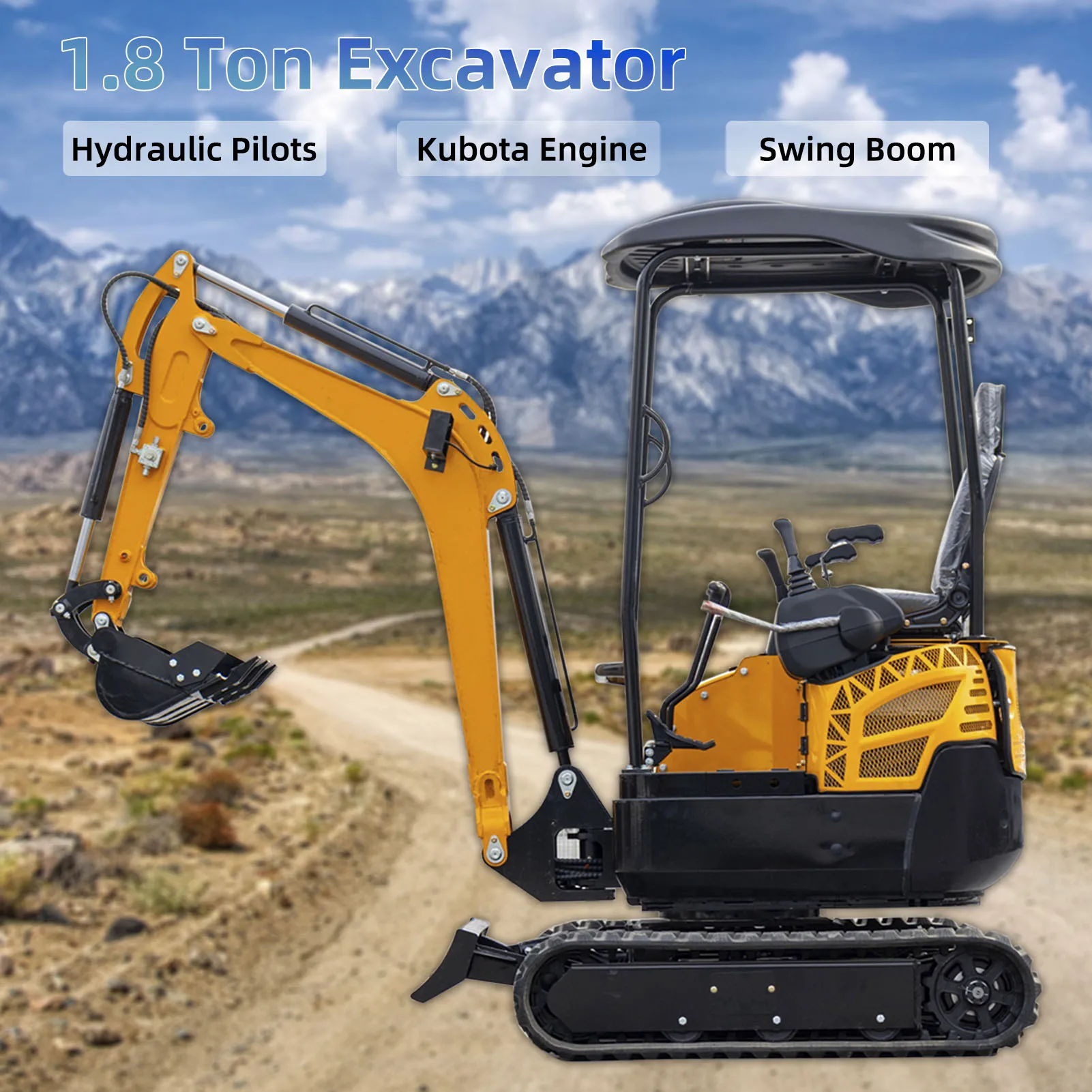 Agricultural Machinery 2024 Mini Crawler Excavator Small Digger 1.8 Ton Digging Machine With Attachments Customization CE EPA