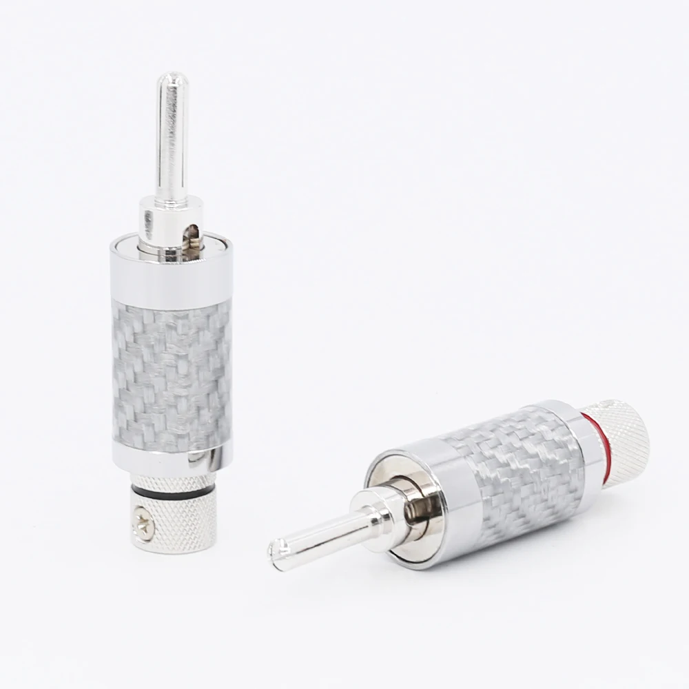 4 sztuk VB414R rodowane bananowy do głośników przewód plug HiFi złącze