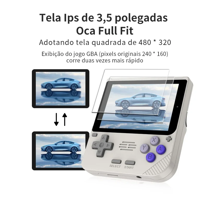 Imagem -02 - Handheld Game Console Tela Cheia Oca Retro Openinglinux Presentes Baratos para Crianças 3.5 480x320 Ips Powkiddy-v10