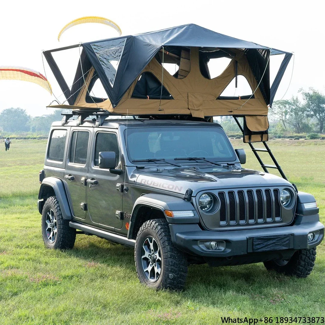 

Camping Car Roof Tent Car Soft Shell Roof Tent Large Space Outdoor Off-Road Folding Roof Tent