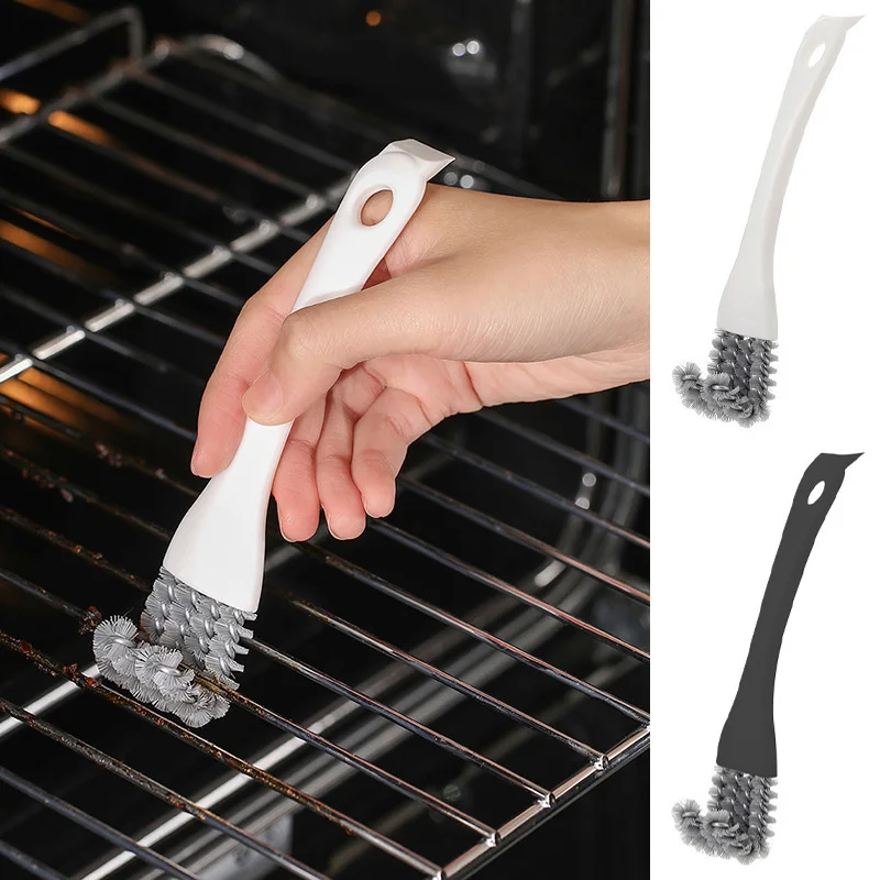 1PC Grill Brush V-shaped Hooked Brush and Scraper Multifunctional Barbecue Kit Net Cleaning Brush Kitchen Gadget Tools