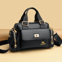 Luxury Brand Handbag High Quality Women's Shoulder Bags Fashion Designer Large Capacity Soft Leather Locomotive Bag Sac A Main