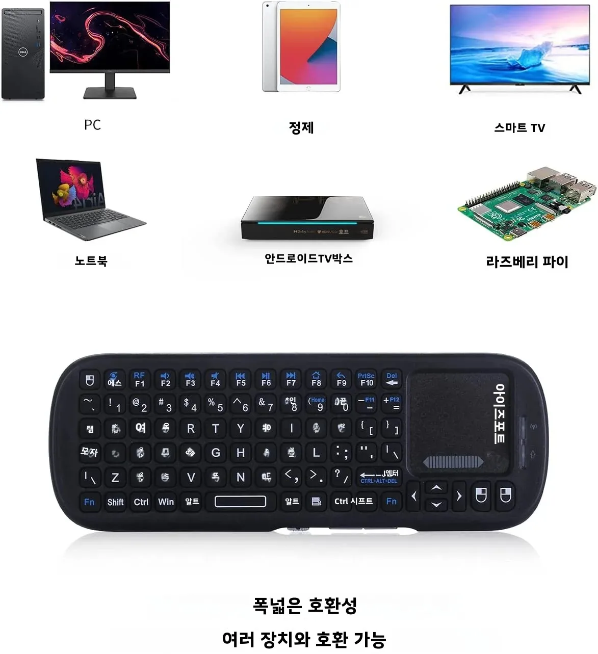 iPazzPort 2.4G Mini Wireless Keyboard with Touchpad Mouse  Portable for/tablet/laptop/notebook/ Android TV Box/PC