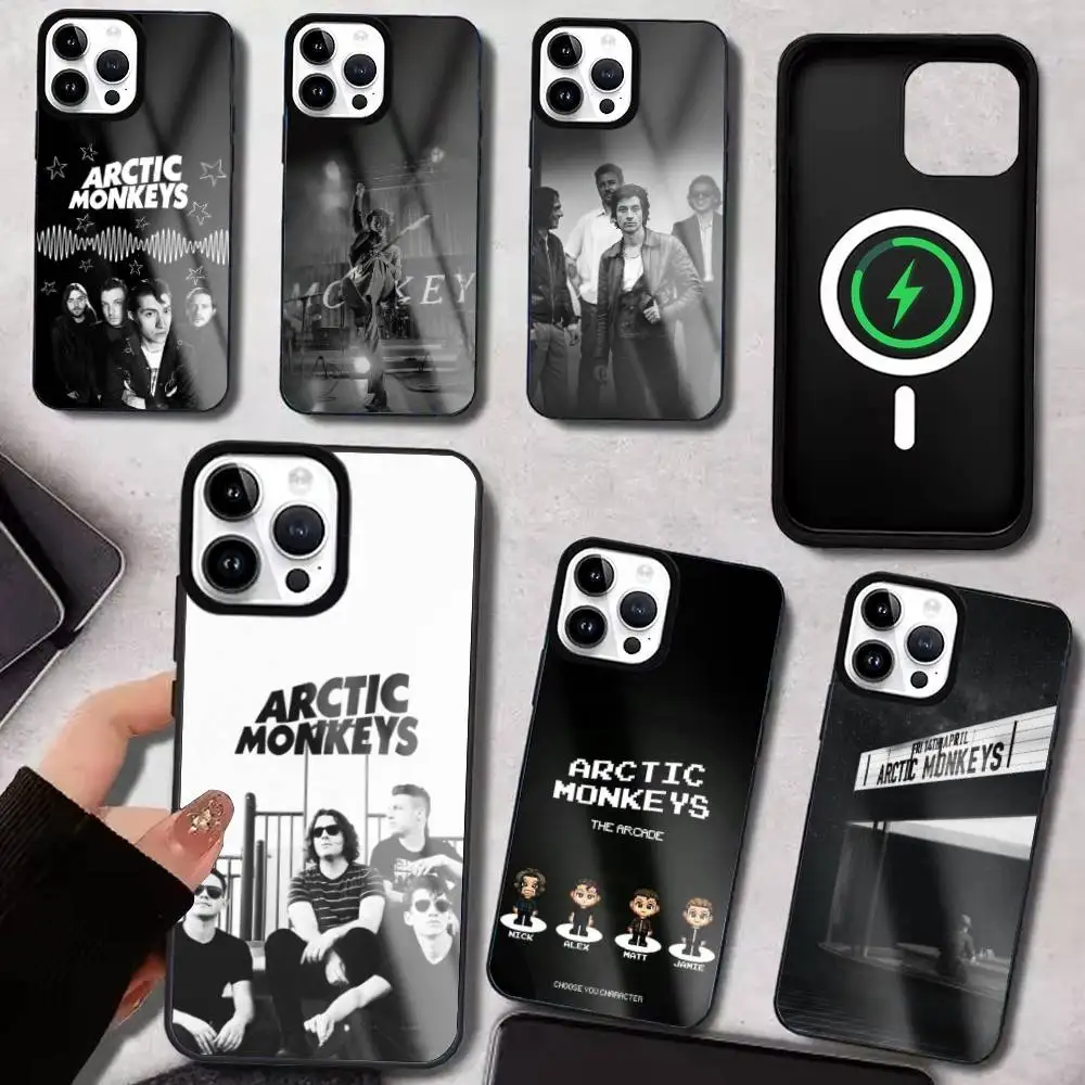 

A-Arctic M-Monkeys Band Phone Case For iPhone17,16,15,14,13,12,11 Plus,Pro Max Magnetic For Magsafe Wireless Charging