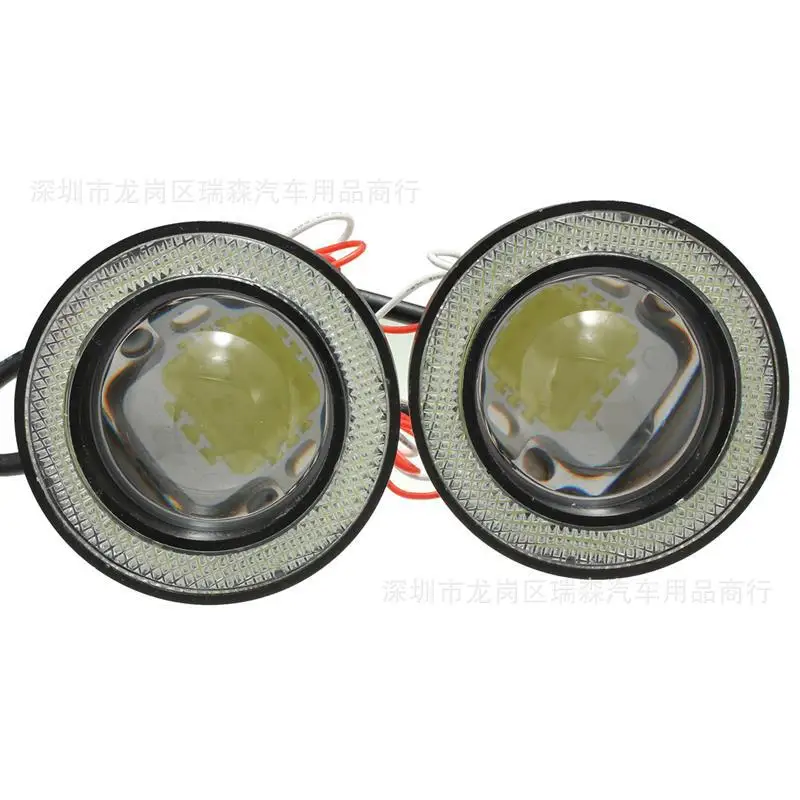 Car Led Fog Lamp Cob Angel Eye 30W 2.5/3/3.5 Inch Fog Lamp Transformation Bull's Eye Daytime Running Light