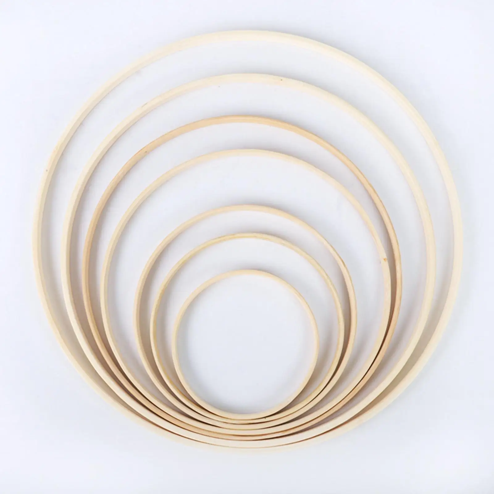 Wooden Bamboo Embroidery Hoop Art Ring for Creative Crafts Kit Smooth Cross Stitch Supplies and Home Projects