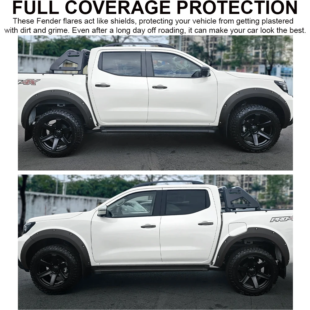 Wheel Arch Pocket Riveted Fender Flares For Nissan Navara D23 NP300 Frontier 2021 2022 2023 2024 2025 Guard 4×4 Car Accessories