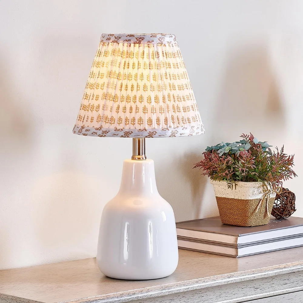 uno lamp shade,drum pleated lamp shades 5" top x 9" bottom x 7" slant height,barrel small replacement lampshade (uno fitter), fa