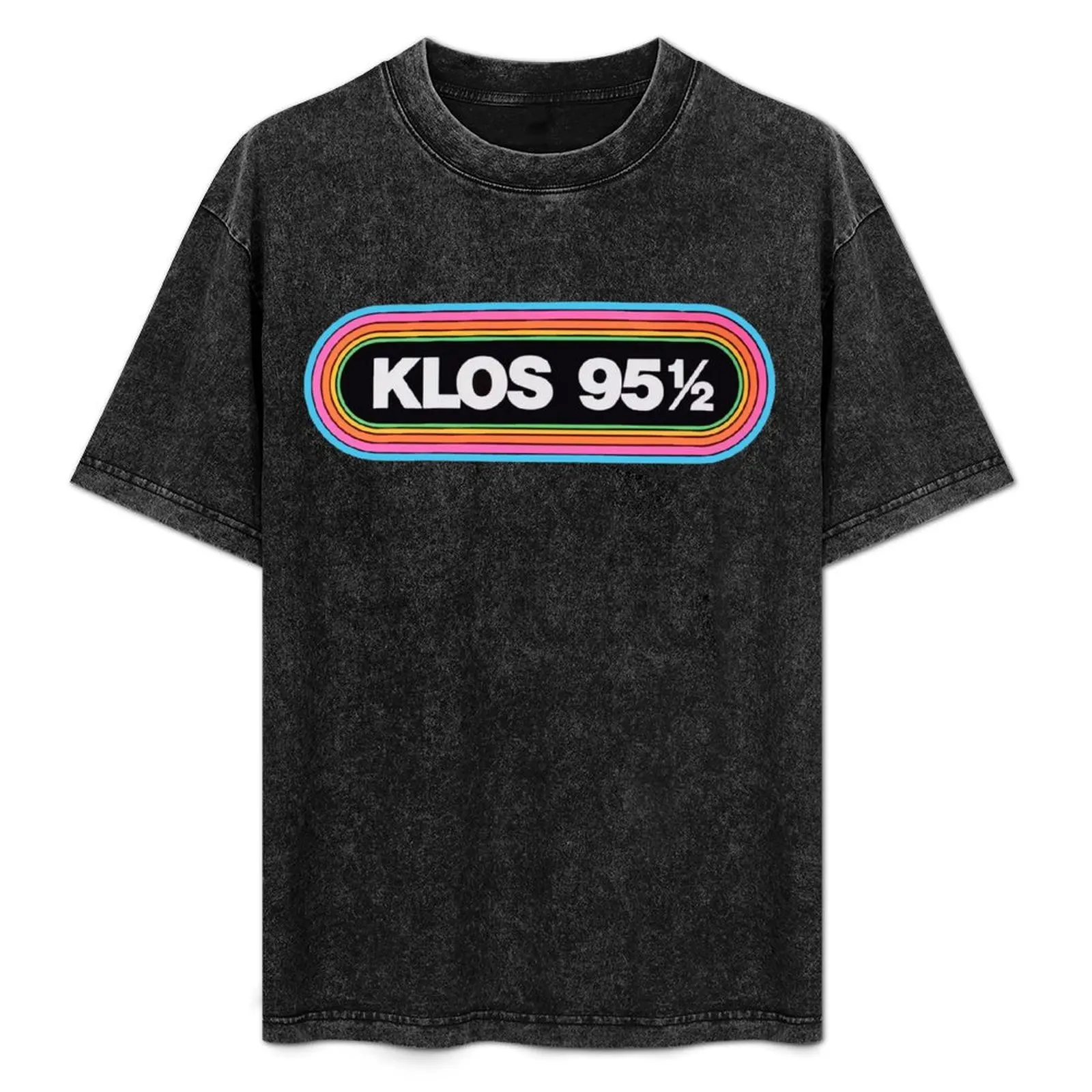 Camiseta con logotipo de la estación de radio KLOS 951/2 Rock, camiseta para fiesta navideña para hombre