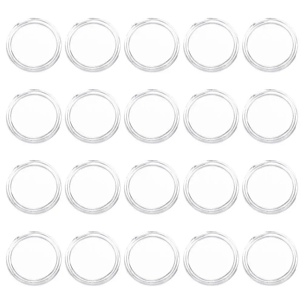 100 Pcs Coin Box Storage Case Coins Holder Capsules with Cover Holders for Collectors Plastic Collection Boxes Mini