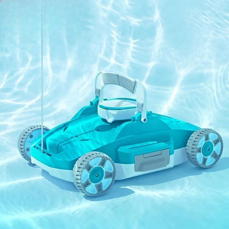 Swimming Pool Automatic Bottom Cleaning Robot Sewage Suction Intelligent Underwater Vacuum Cleaning Machine 360 Degree Rotation