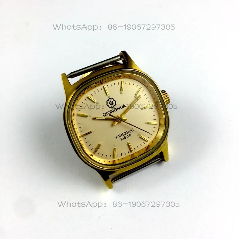 Original Stock Manual Mechanical Watch Yellow Case with A Yellow Dial Diameter of 34mm Comes with A Free Strap