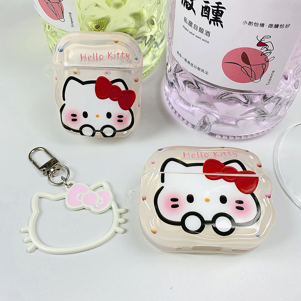 

Cute Cartoon Sanrio Hello Kitty Earphone Protective Case for AirPods 1 2 3 Pro AirPods 4 and Pro2 Convenient To Carry