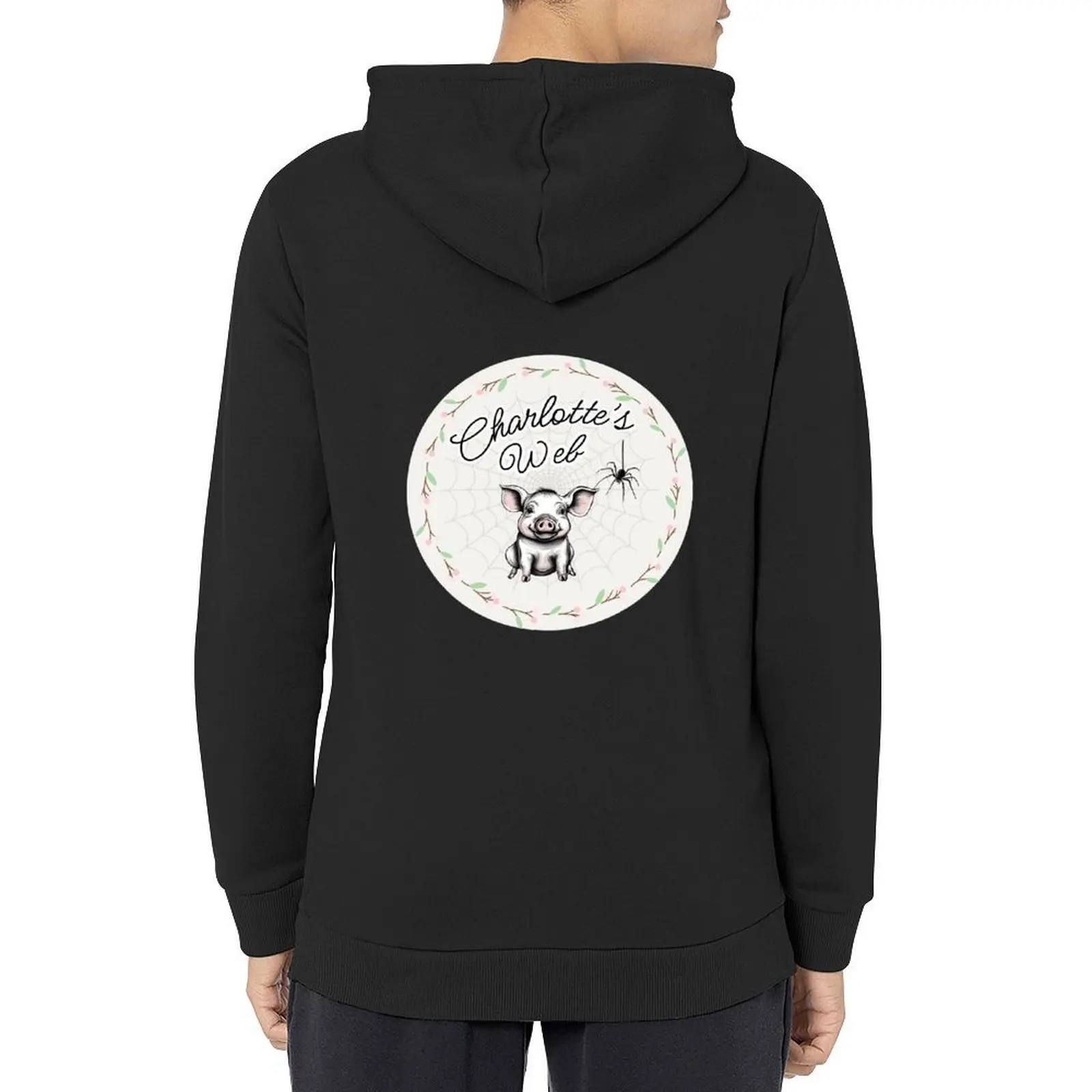Charlottes web Sudadera con capucha estilo japonés camisetas gráficas hombres chaqueta de otoño hombres sudadera conjunto chándal hombres