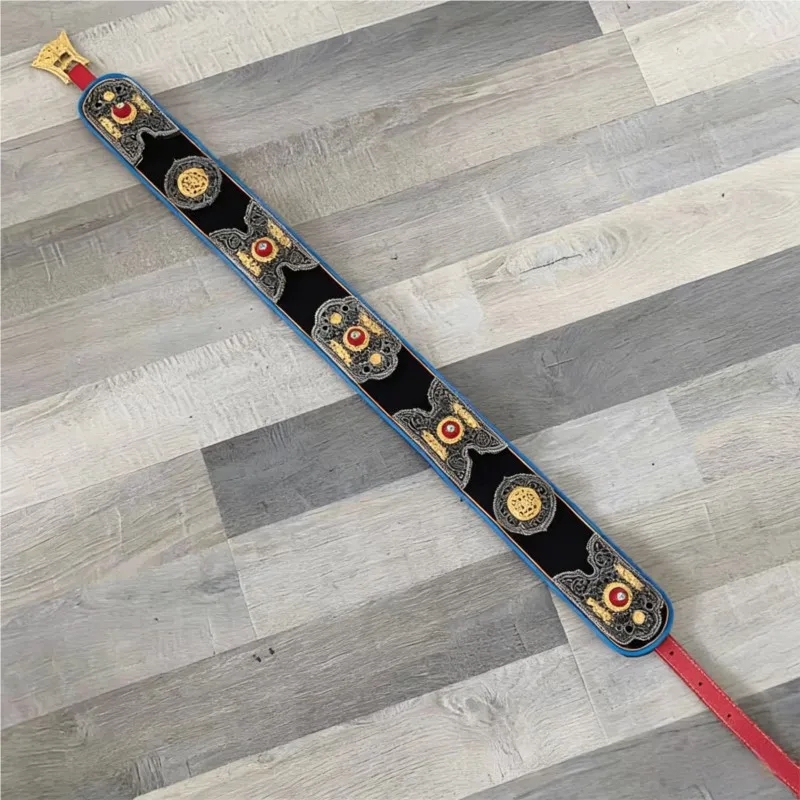 

Women's Tibetan Retro Imitation Silver Alloy Belt, Tibetan Robe Waist Belt, Tibetan Performance Clothing Waist Rope Accessories