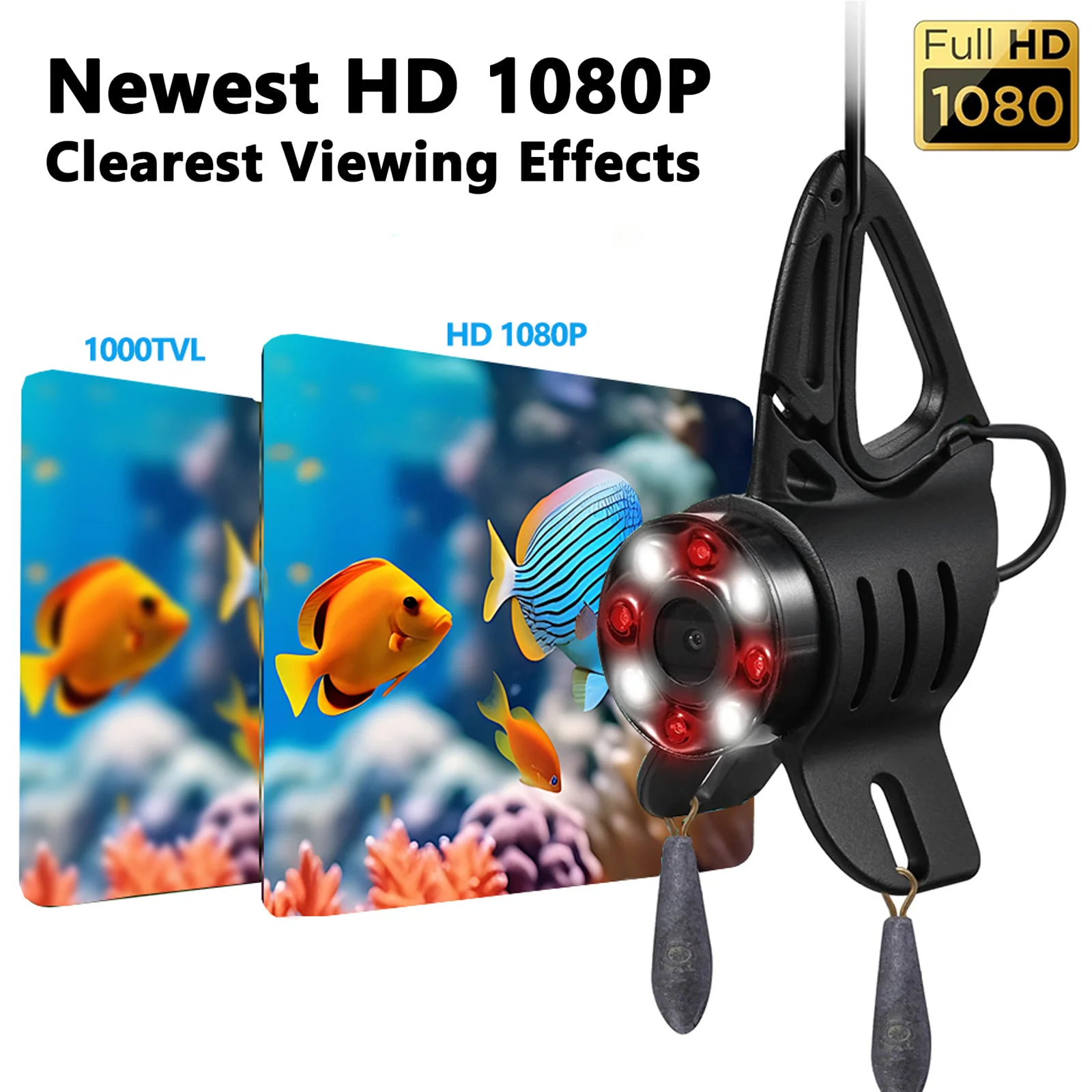 1080P HD Underwater Fishing Camera,7 inch Ice Fishing Camera,underwater fisherman camera with 10000mAh Battery