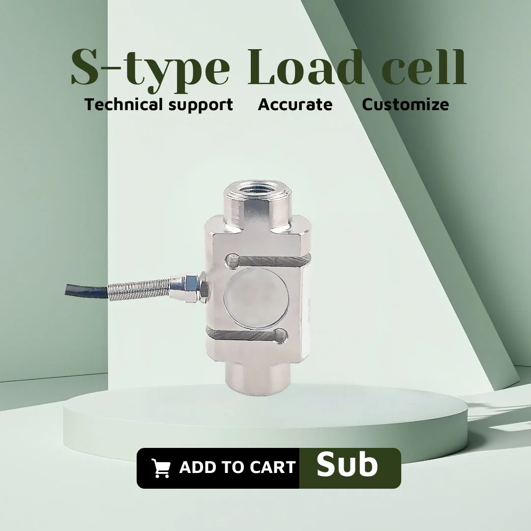 

BENGBUZZYQ Column S-Type Load Cell, 50kg~100t Tension Compression Sensor, Stainless Steel, IP66, Industrial Weight Sensor