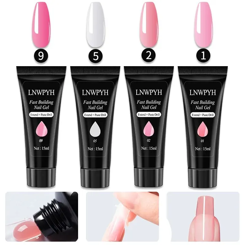Kit de esmalte en gel con lámpara UV, máquina eléctrica para uñas, esmalte en gel base y top coat, set de herramientas para uñas 5