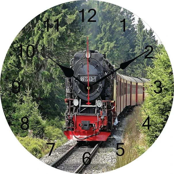 Trains Wall Clock Modern Design Living Room Bedroom Office Decoration Kitchen Clock Art Wall Watch Home Decor