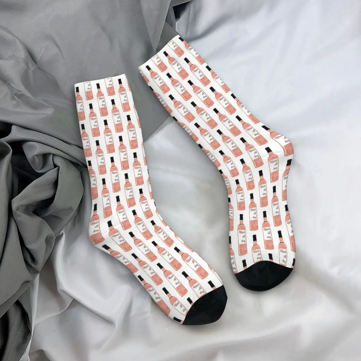 Calcetines largos de alta calidad para hombre y mujer, medias de rosas para todo el día, Harajuku, accesorios para todas las estaciones, regalo de cumpleaños Unisex