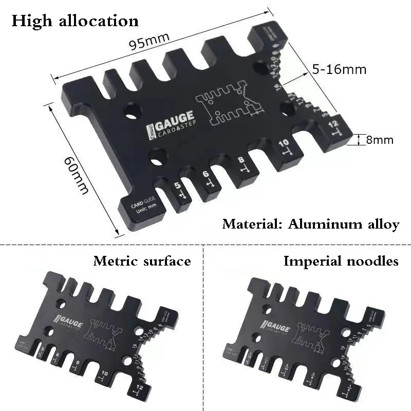 Woodworking Tenon Caliper High Precision Tenon Caliper Mica Metric British Woodworking Milling Saw Measuring Meter Machine