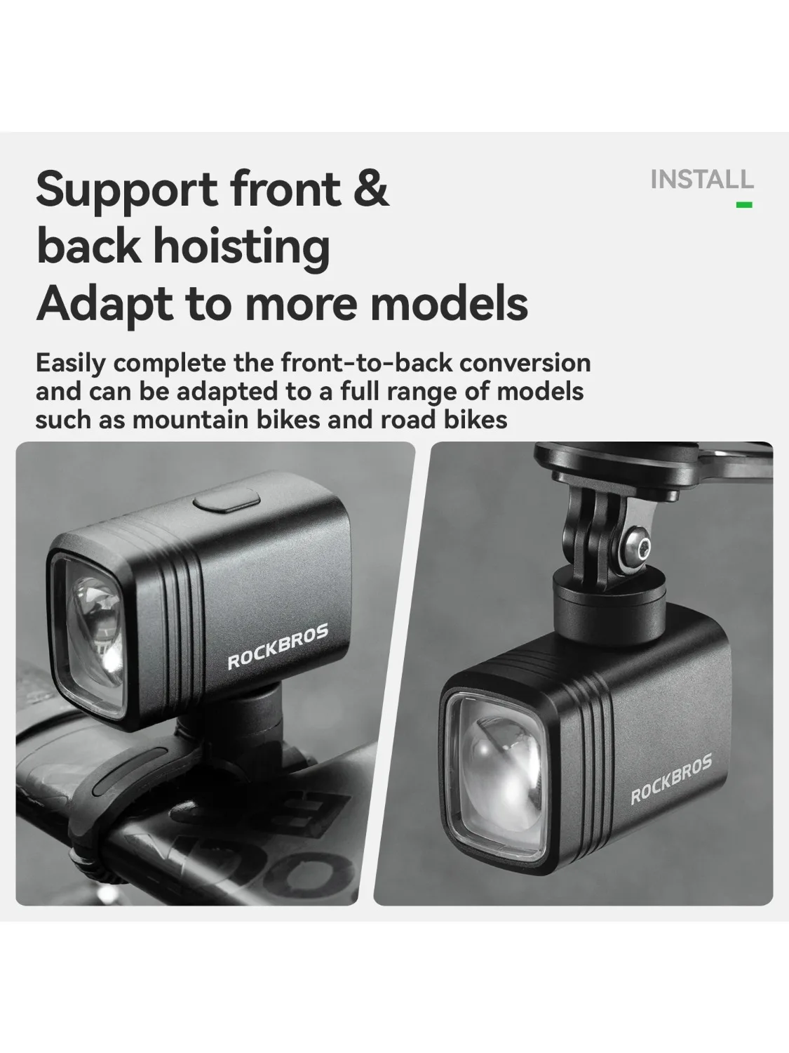 AliExpress ROCKBROS 1000LM Bicycle Front Hanging Light  Bike Headlight Cut-off Line Intelligent Power Display Screen High Brightness Light