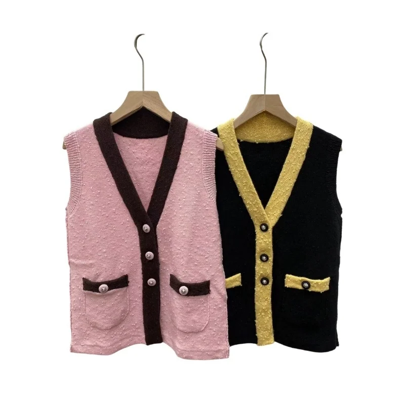 

24 years of hot British style high-grade cashmere warm casual ladies vest simple fashion beautiful temperament comfortable