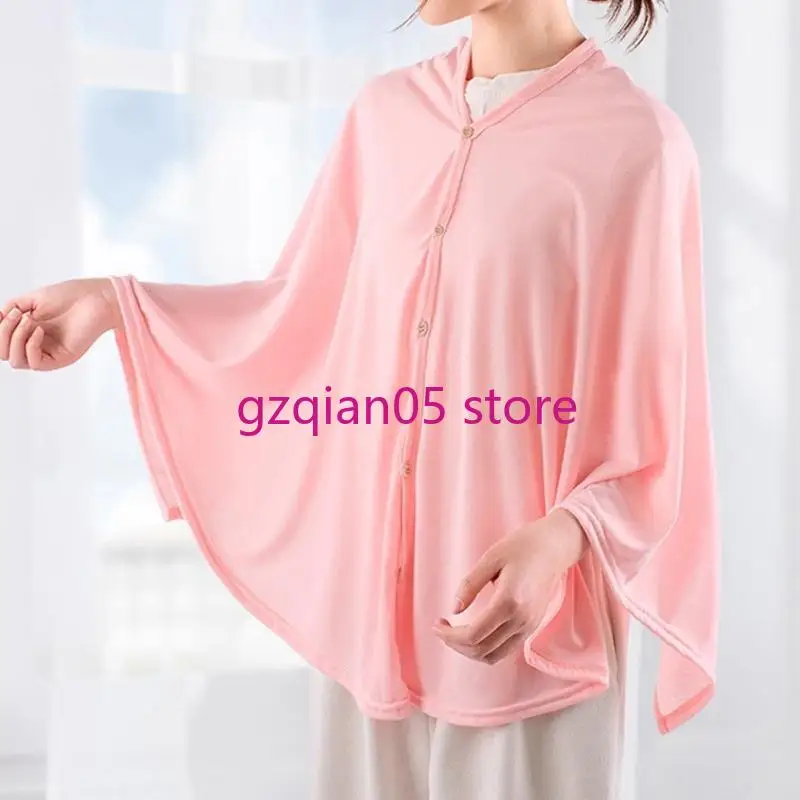 N7ME غطاء رضاعة مريح للرضاعة الطبيعية، منشفة حماية للخصوصية ناعمة ومسامية للرضاعة الطبيعية، شال ملفوف على الكتف #2