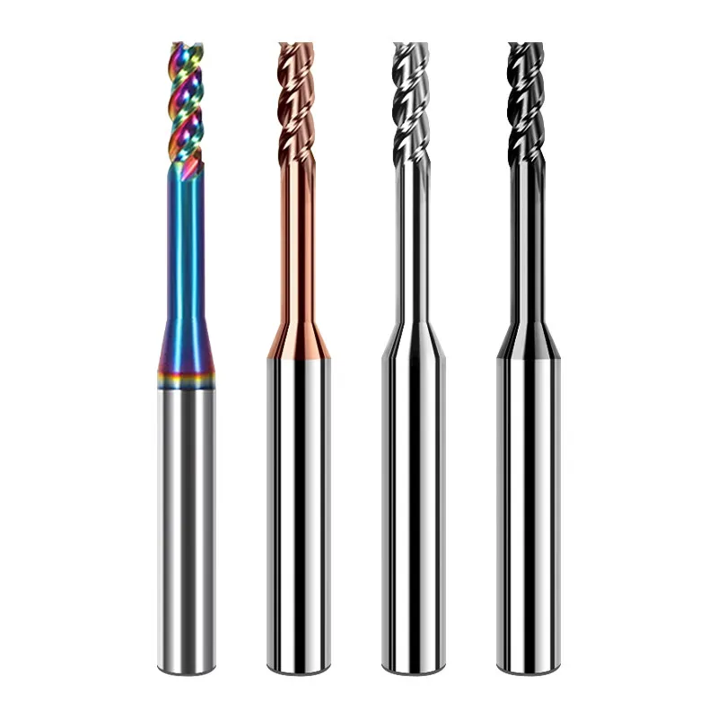 1 Stück HRC65 3/4-Schneidfräser aus Wolframkarbid, CNC-Fräser, Langschneidefräser 1mm 1,5mm 2mm 2,5mm 3,0mm – Detail 6