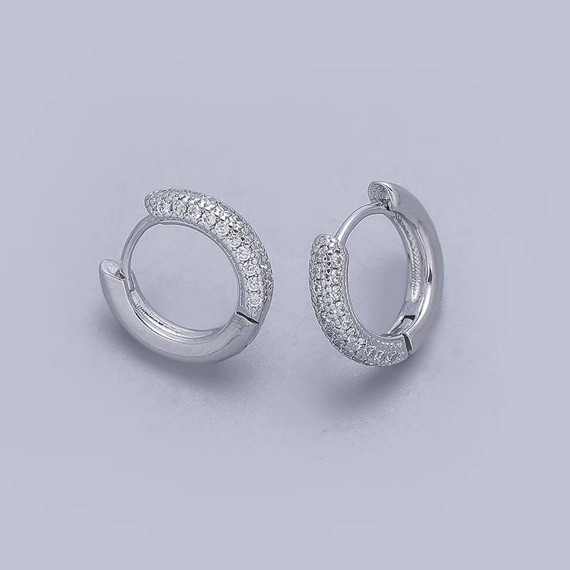 ANENJERY CZ Zirkon Kreis Creolen für Frauen Männer Punk Trendy Party Zubehör Mode Schmuck Geschenk – Detail 31