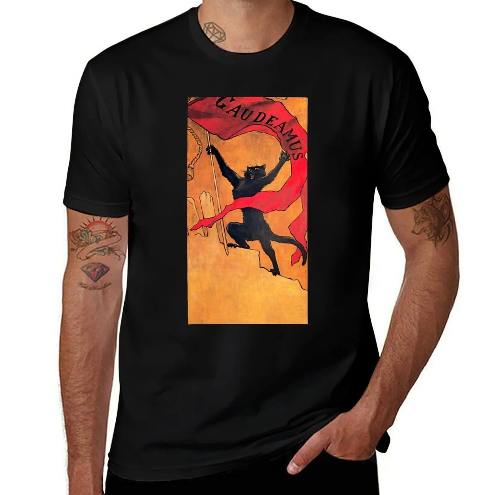 

Théophile Steinlen Gaudeamus T-Shirt funny gifts vintage t shirts korean fashion men clothing
