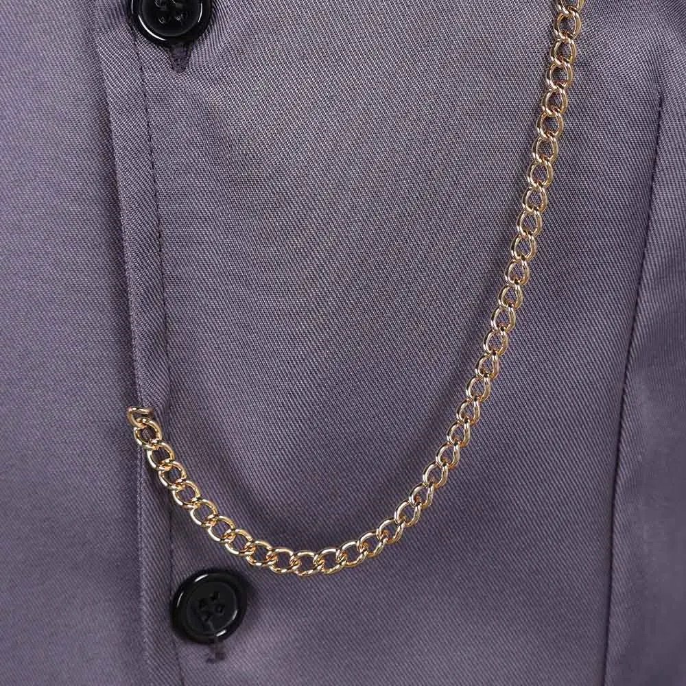 TV Hell Inn 2 Sir Pentious تأثيري رمادي البدلة نظارات الملابس مجموعة زي النساء مختبر ملابس هالوين كرنفال فستان الحفلات #4