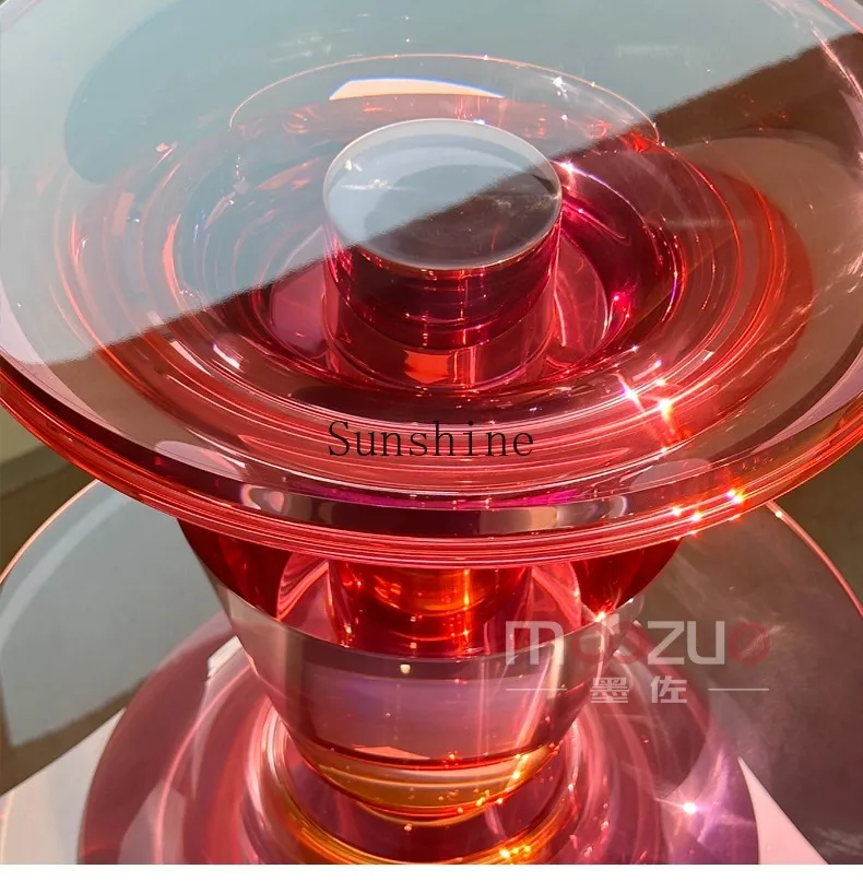 Italian minimalist transparent acrylic side table small apartment villa household sofa side table