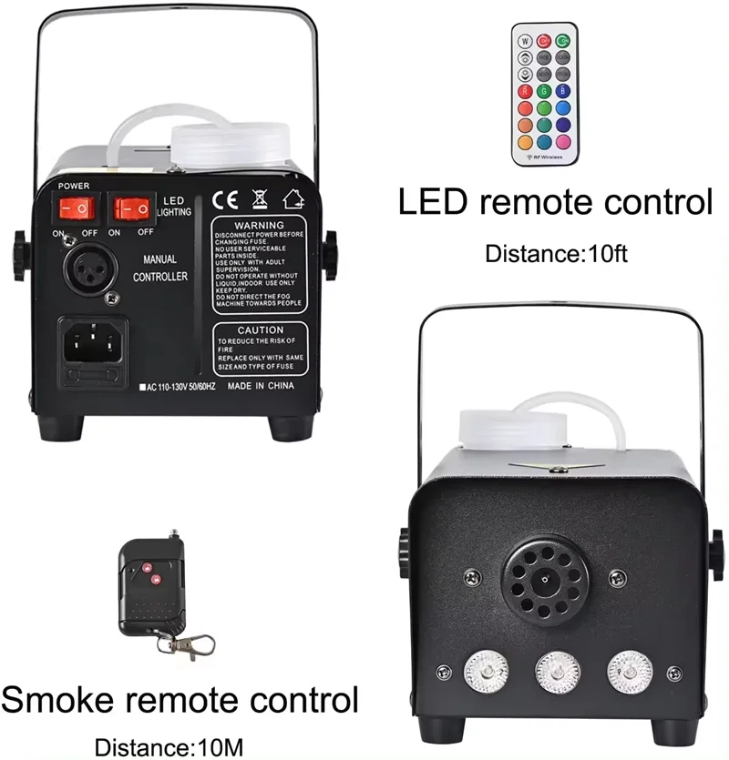 

500W Remote Control Fog Machine & LED RGB 3in1 effect light Stage Show Led Smoke Machine Disco KTV DJ Party Club Bar Event Show