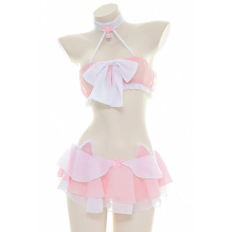 AniLV-Praia Noiva Noiva Série Maiô Bodysuit, Traje De Biquíni Anime, Lolita Menina Chiffon Pijama, Lingerie Uniforme, Conjunto Cosplay