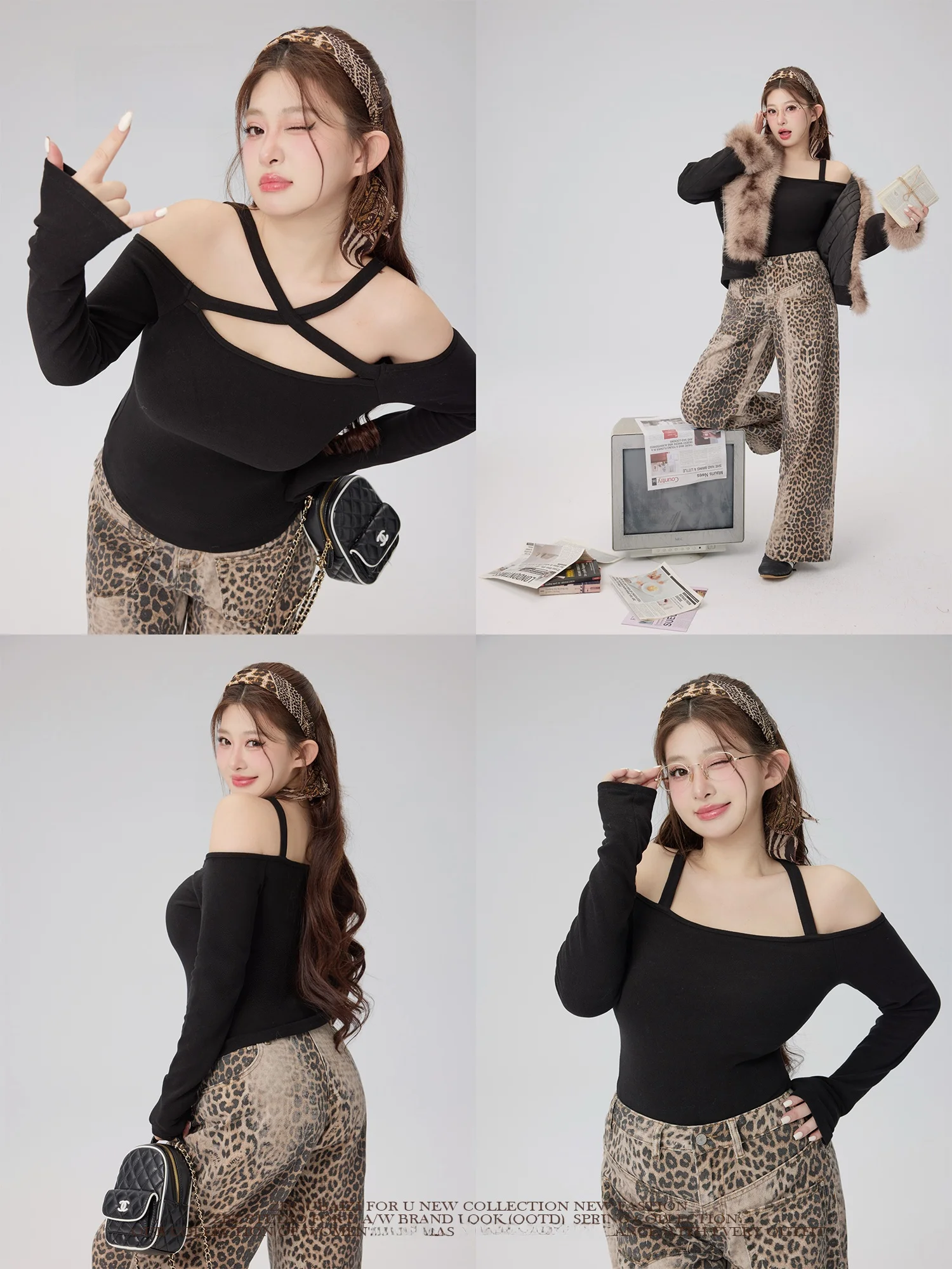 

High Elastici Swan Ne Tee Women's Fce Double-Sided Wear Comfortable Restriction-Free Long Sve Knitted Top