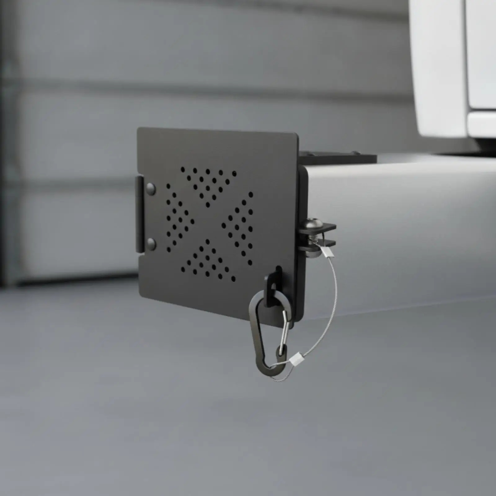 4 Inch RV Dustproof Plug Cap Square Carbon Steel Vent Hinged Access Door with Lock for Trailer Hose Cable Storage